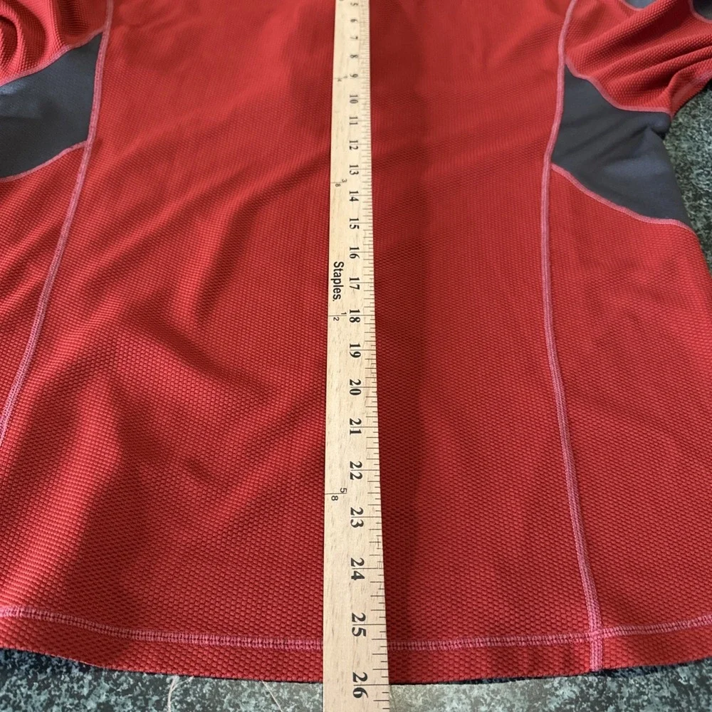 Nike‎ ACG VTG Sweater Mens Large Red Gray  Lightweight 1/4 Zip Pullover Outdoor
